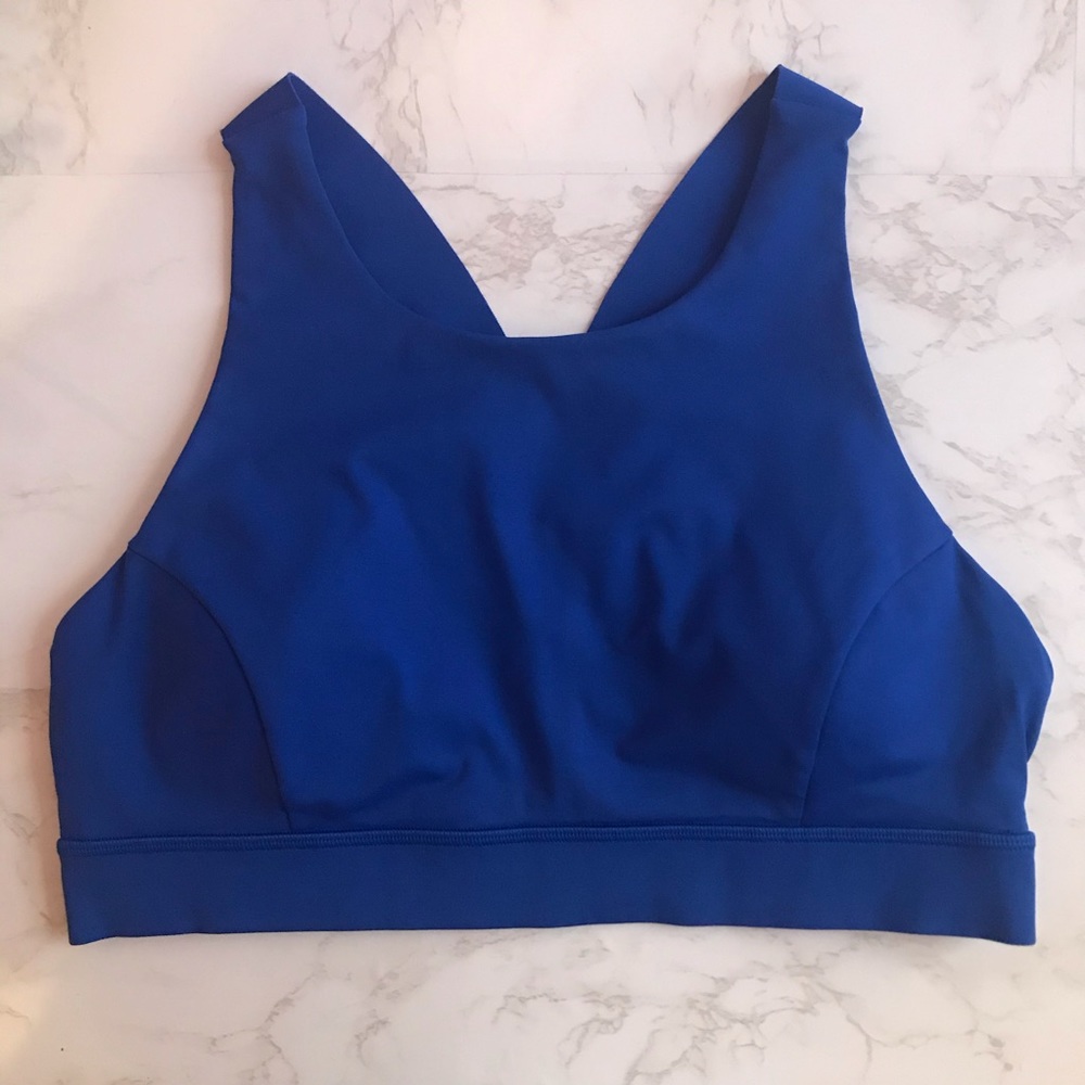 Lululemon Fast & Free Sports Bra Jet Stream Sz 12